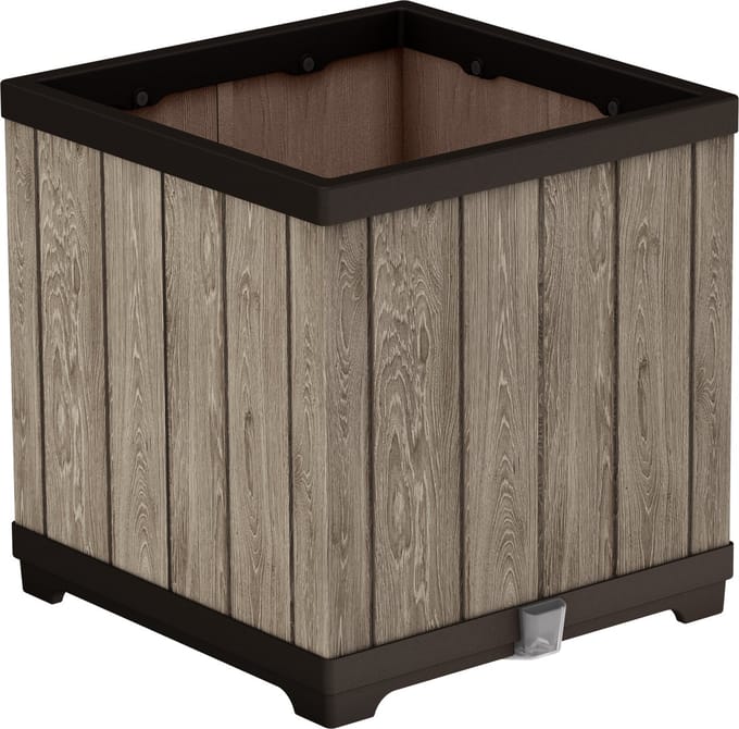 Keter Signature Plantenbak - Vierkant - 45,5x45,5x45,5cm - Ashwood