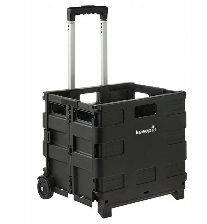 Keeeper Olli - Trolley op Wielen - 65L - Zwart - Kunststof