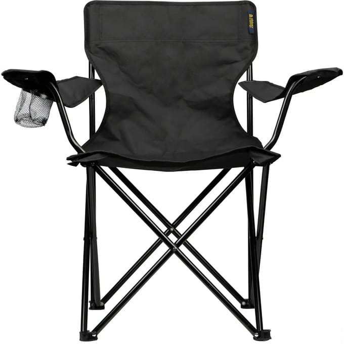 Abbey Camp Campingstoel - Vouwstoel - Visstoel - Incl Draagtas - Zwart