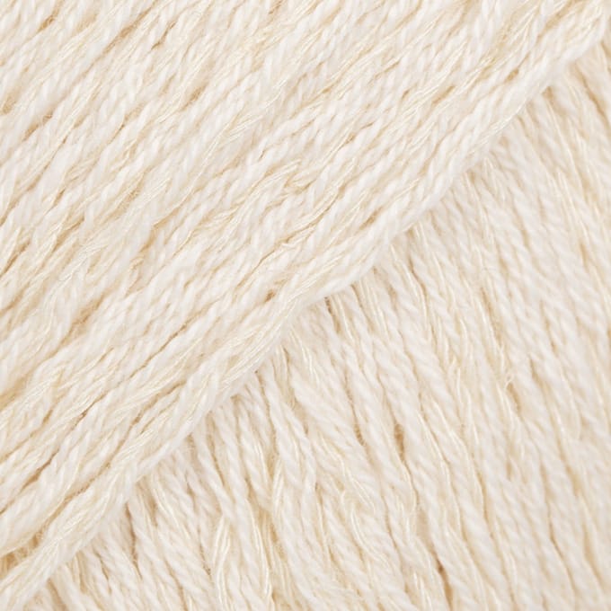 DROPS Belle Uni Colour - 02 naturel - Katoen Garen