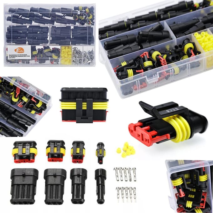 Rosfix Waterdicht Elektrisch Connectorset - 352 Stuks IP67 - 0,5–1,5 Mm² 14A 24V