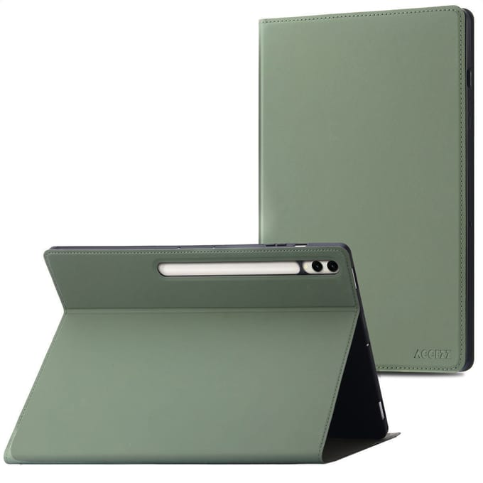 Accezz Tablet Hoes - Geschikt voor Samsung Galaxy Tab S10 Plus / Galaxy Tab S9 11.0 inch FE Plus / Galaxy Tab S9 11.0 inch Plus - Classic Tablet Case - Groen