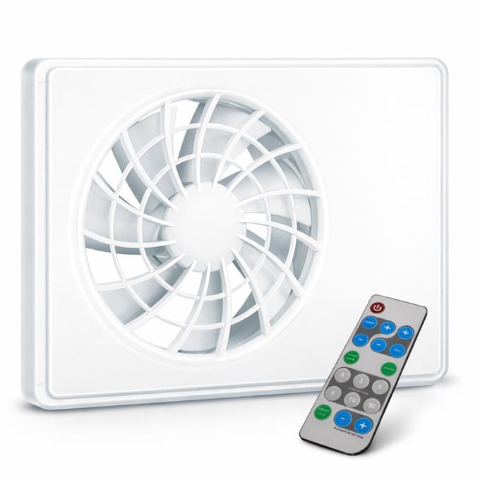 Badkamer ventilator iFAN met afstandsbediening 100 - 125 mm