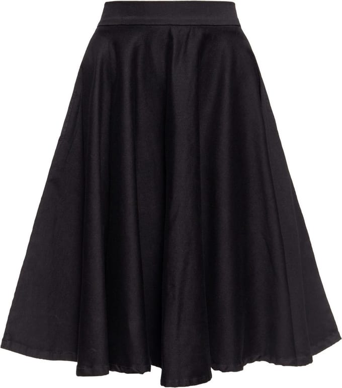 Queen Kerosin dames Full Circle Basic swingrok zwart