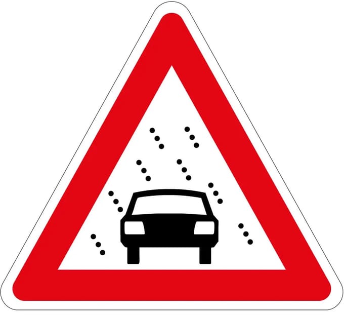 Slecht zicht sticker - J35 | 10 cm