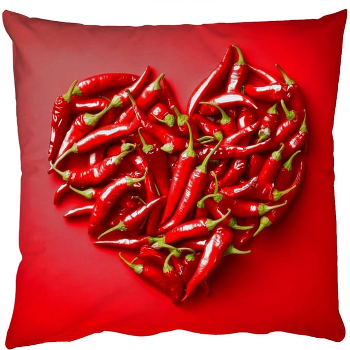Sierkussens - Kussentjes Woonkamer - 45x45 cm - Pepers - Rood - Hart