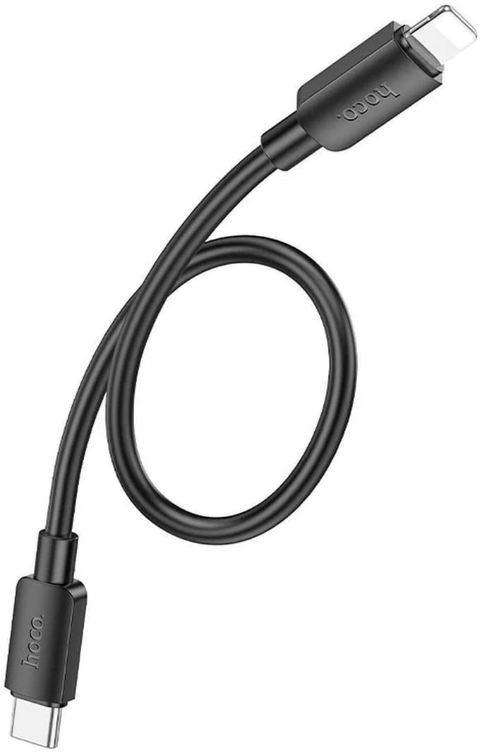 Hoco X96 20W Fast Charge PD USB-C naar Lightning Laadkabel 0.25M Zwart