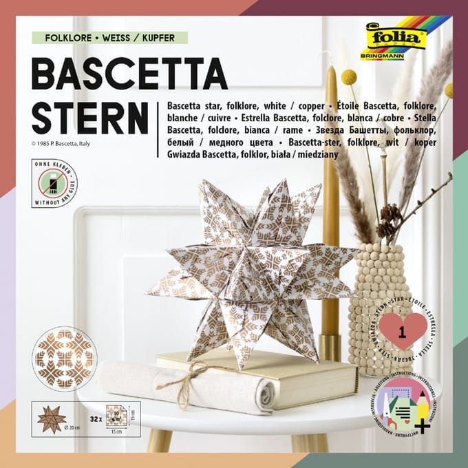 folia vouwblaadjes Bascetta-ster, lila / bedrukt
