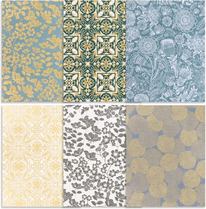 12 vellen Nepalees papier goud folie - Artemio