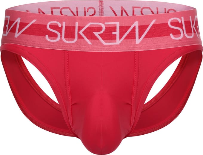 Sukrew V-Brief Jockstrap Scuba Blauw - Maat S - Heren Ondergoed - Jockstrap met liftend effect