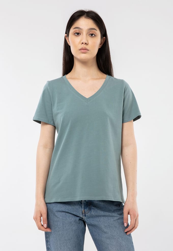 V-neck Premium T-shirt SMOKE MINT