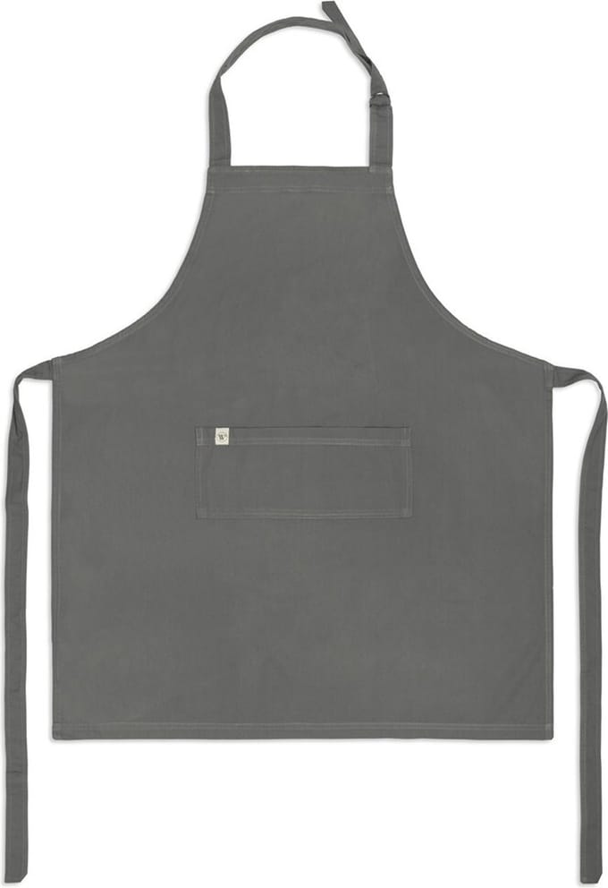 Walra Keukenschort Cook with Happiness - 75x90 - 100% Katoen - Off Black