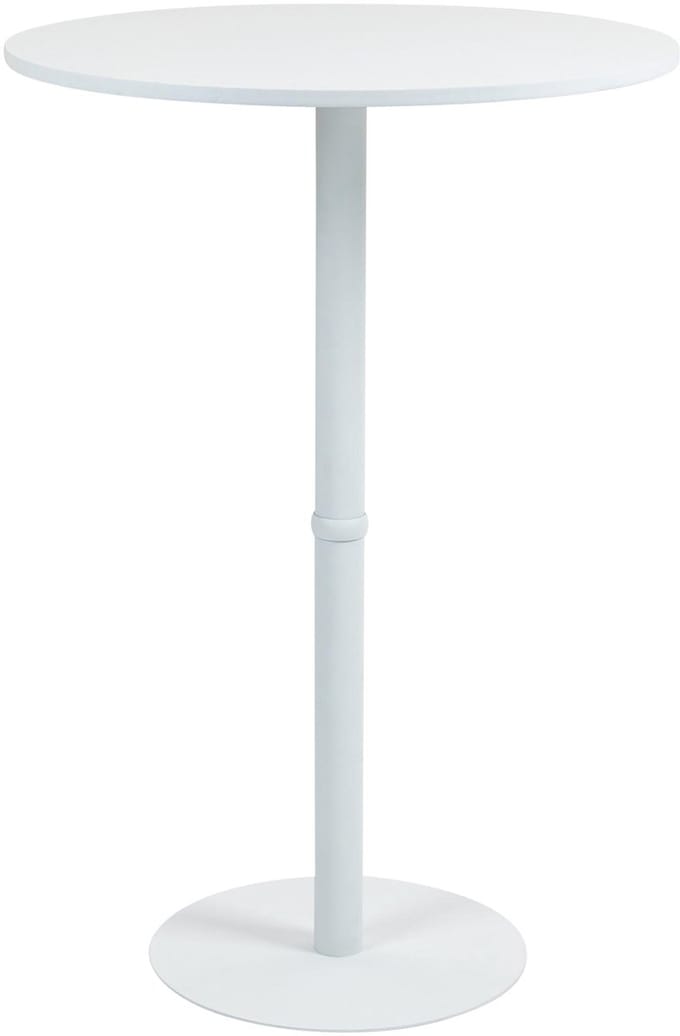 CLP Hereford Statafel - bartafel - keuken - rond - hout blad - metaal onderstel - wit/wit 75 cm