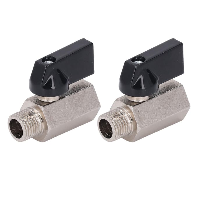 2 Stuks Messing Mini Kogelkraan Klein DN8 G14 Schroefdraad Man Vrouw Gegalvaniseerd Zandstralen