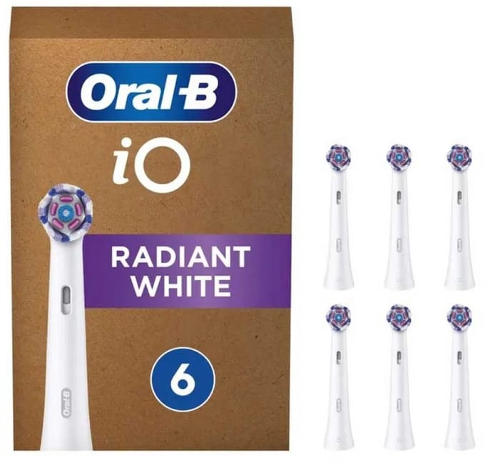 Oral-b Stralende Hoofden 6 Eenheden Transparant One Size / EU Plug 220V