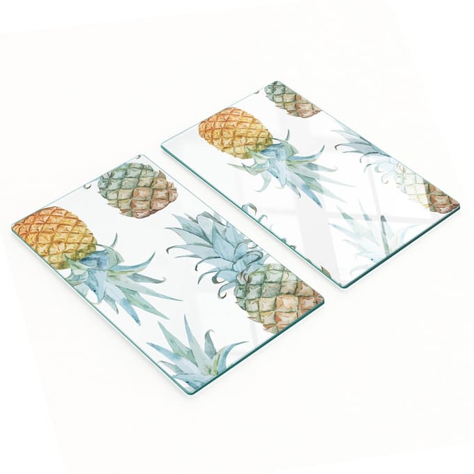 Multifunctionele decoratieve keukenplanken van gehard glas in de vorm van een ananas, 2x30x52 cm