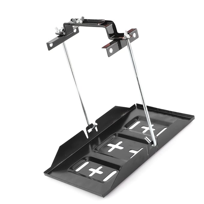 Kit Support Plateau Batterie de Stockage Support de Fixation Pince de Maintien Support Accessoire Voiture 27CM 27cm/10.6in black