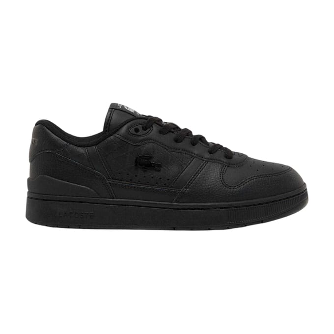 Lacoste Heren T-Clip Set Leren Trainers (Zwart)