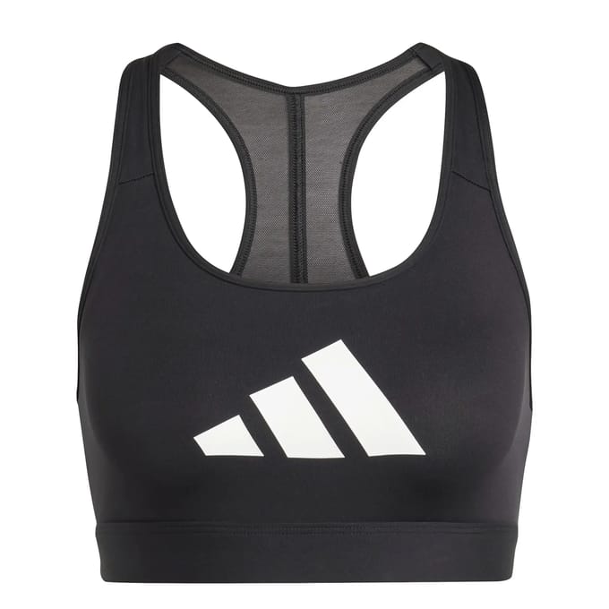Adidas Powerreact Big Logo Graphic Sportbeha Zwart M Vrouw