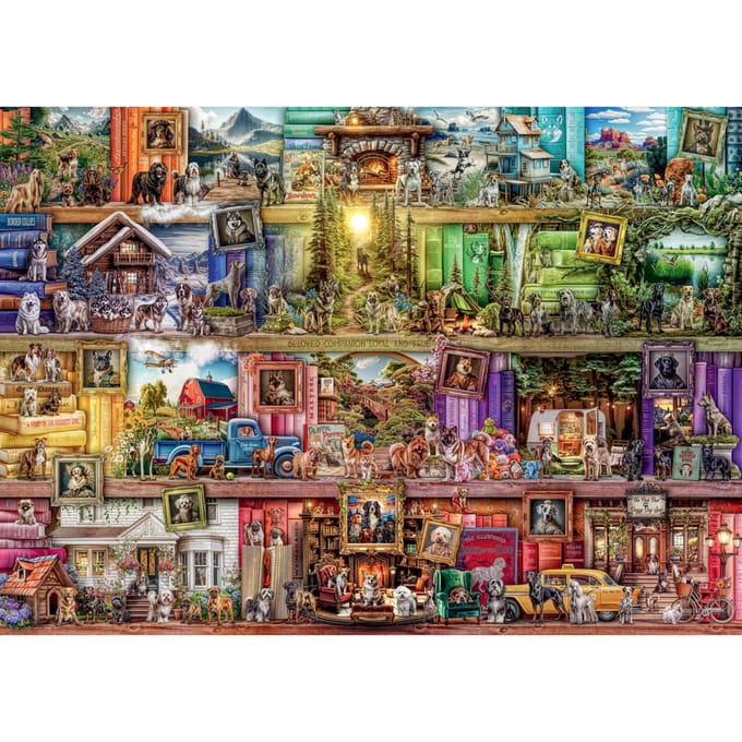 Ravensburger The Library of Dogs 1000 stukjes Volwassenen puzzels