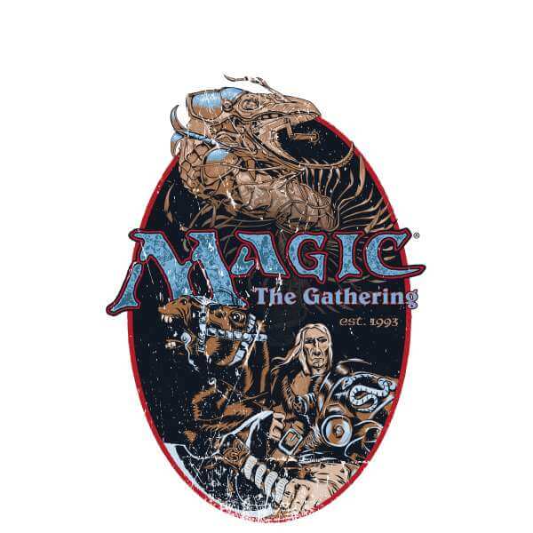 Magic the Gathering Est. 1993 Unisex Ringer T-Shirt - Wit / Rood - L