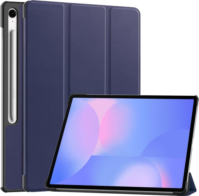 Cazy tablet Hoes geschikt voor Samsung Galaxy Tab S10 FE Plus - TriFold Bookcase - Blauw