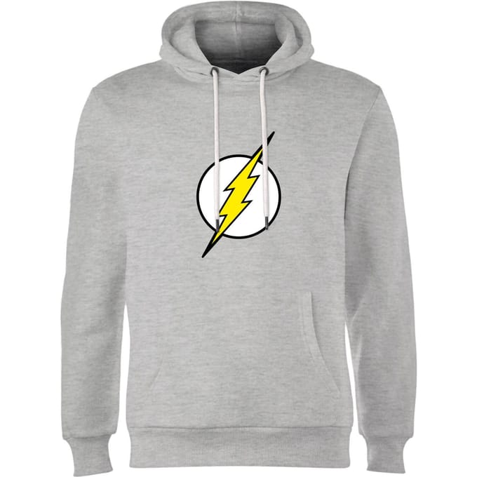 Justice League Flash Logo Hoodie - Grey - S