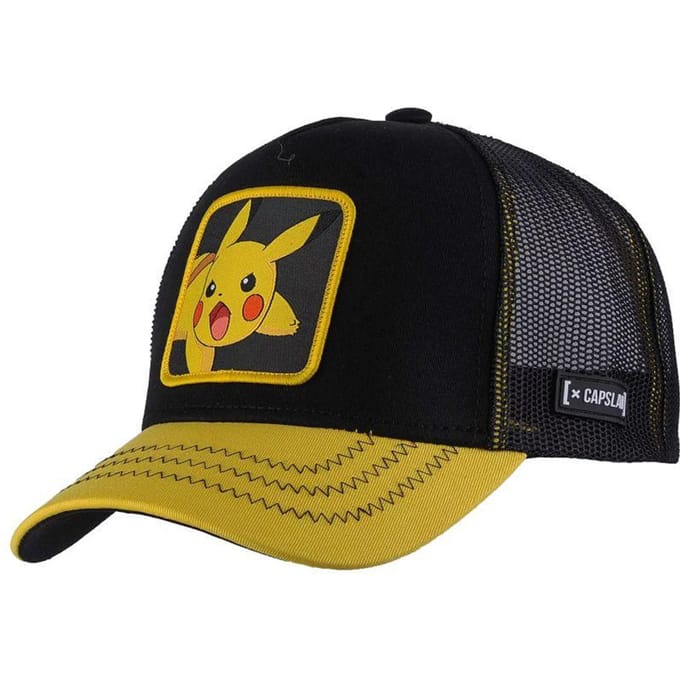 Pokemon Freegun Pikachu Capslab Baseball Cap (Zwart)