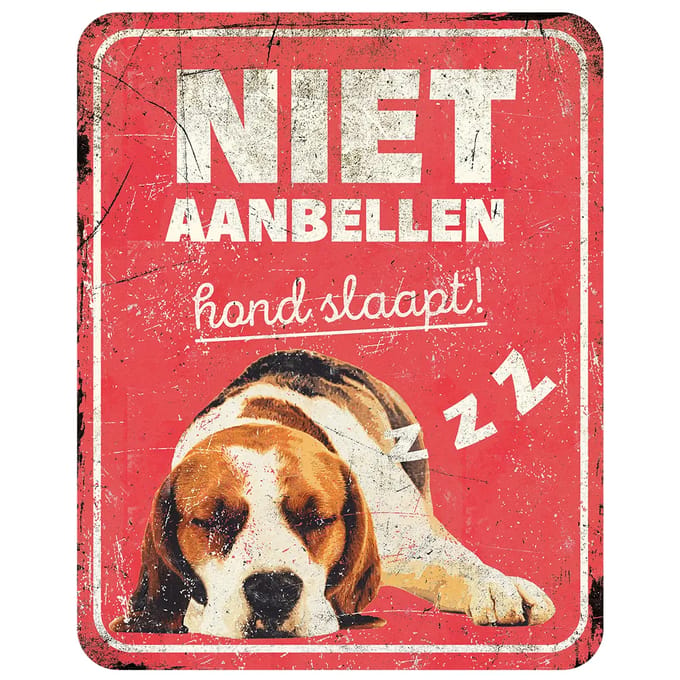 Waarschuwingsbord beagle fr D&D Home
