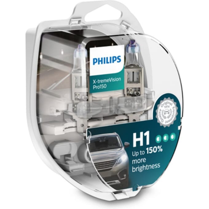 Philips Halogeenlampen H1 55W 12V P14.5S Voor Dimlicht (2 Stuks)