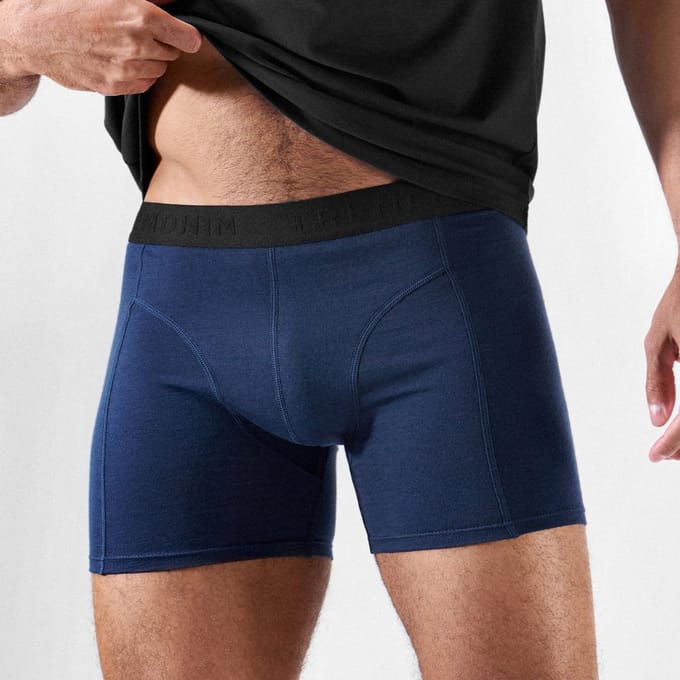 FeatherFeel | Donkerblauwe boxershort van merinowol