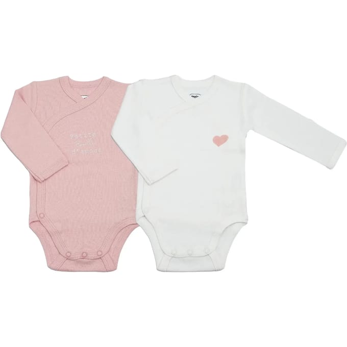 Baby romper met lange mouwen Trois Kilos Sept Bouille (x2)