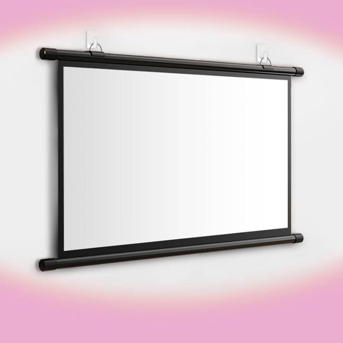 Projectiescherm Handmatig - Filmscherm Buiten - Thuisbioscoop Ervaring - Brede Kijkhoek 178° - 50 Inch 4:3 - Wit