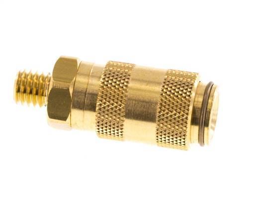 Messing DN 2.7 (Micro) Luchtkoppeling Snelkoppeling M5 Buitendraad Double Shut-Off - CLS2-M-B-SV-P-5