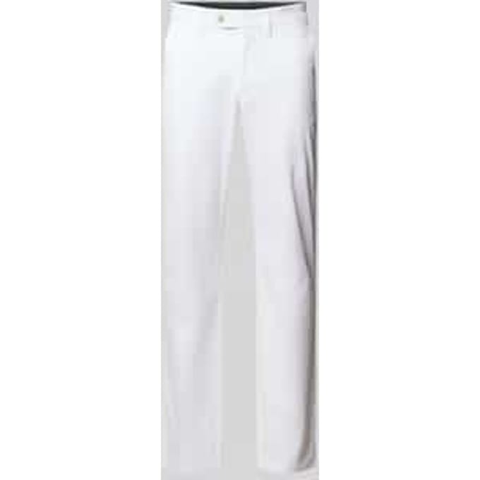 Regular fit stoffen broek met achterzakken