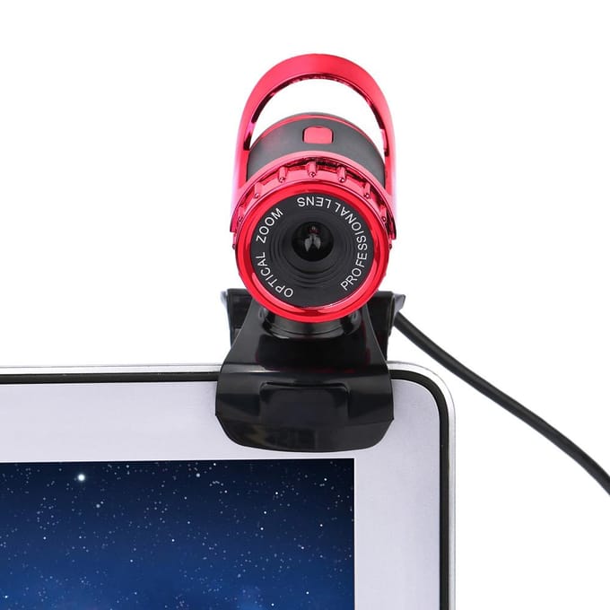Desktop Webcam USB 2.0 Webcam Laptopcamera Ingebouwde geluidsabsorberende microfoon Video-oproep Webcam zilver
