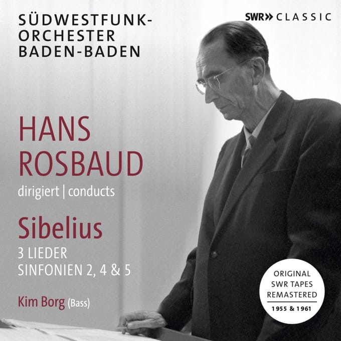 Südwestfunk-Orchester Baden-Baden, Hans Rosbaud - Sibelius: 3 Lieder And Sinfonien Nos. 2, 4 & 5 (2 CD)