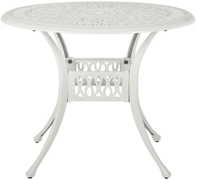 ANCONA - Tuintafel - Gebroken wit - 90 x 90 cm - Aluminium