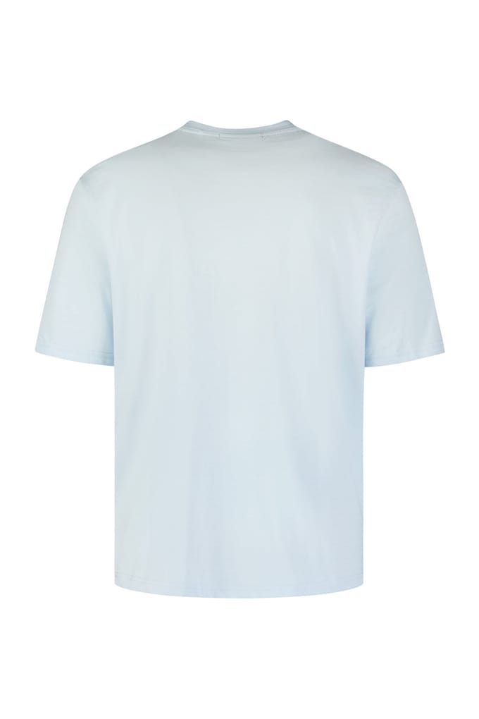 No Excess T-shirt Crewneck Pin Stripe Garment Dyed Sky Größe: XL | Basic T-Shirts Outlet | Herren