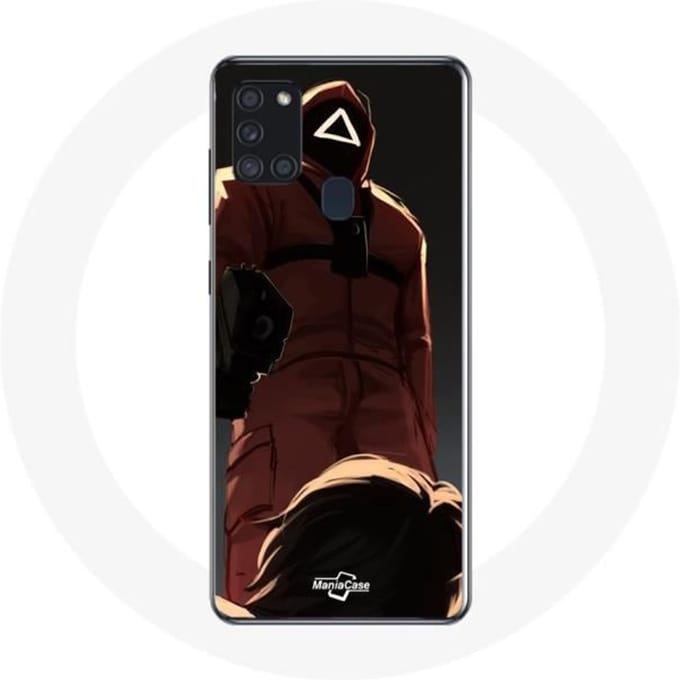 Coque - Squid Game - Samsung Galaxy A21S - Rouge - Souple - Protection contre les chocs rouge