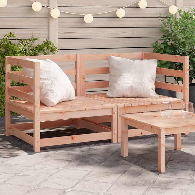 vidaXL - Tuinhoekbanken - 2 - st - 70x70x67 - cm - massief - douglashout