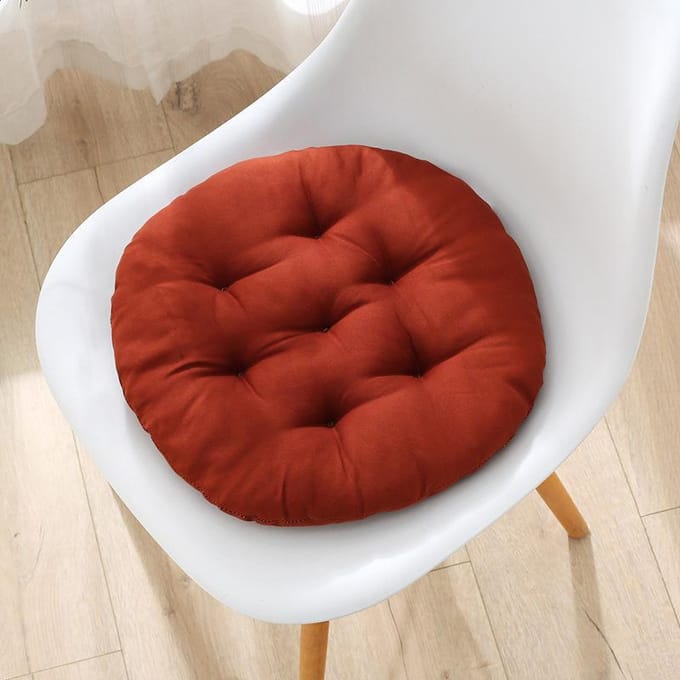 Coussin de chaise rond épais pour salle à manger, bureau et étudiants café