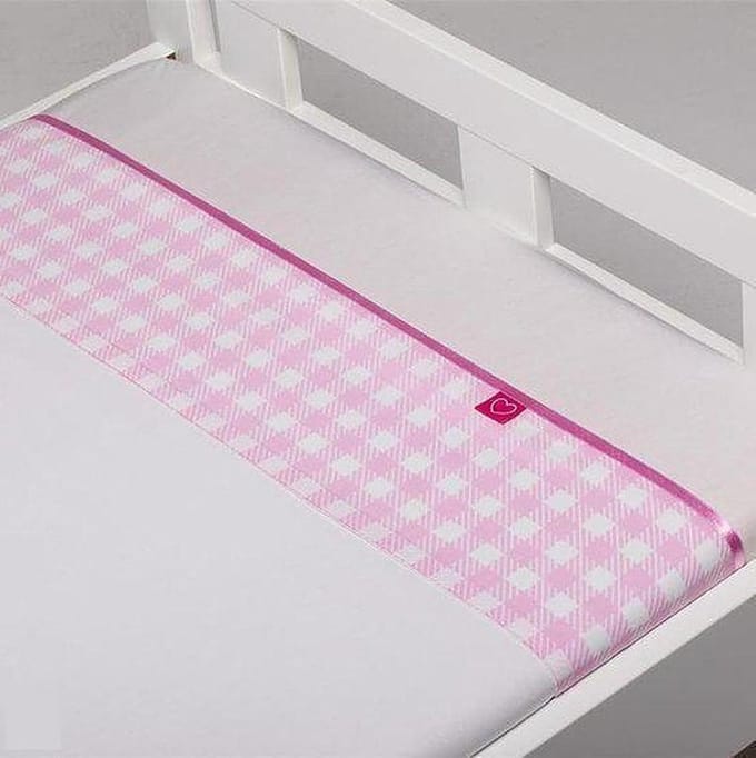 Abby laken Pink - Ledikant (100x150 cm)