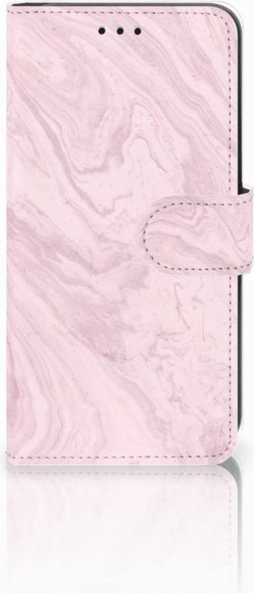 Xiaomi Mi A2 Lite Bookcase Marble Pink - Origineel Cadeau Vriendin