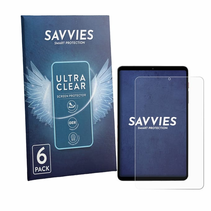 Savvies - Screenprotector voor BNCF BPad T1 - Folie Beschermfolie transparant 6 Stuks