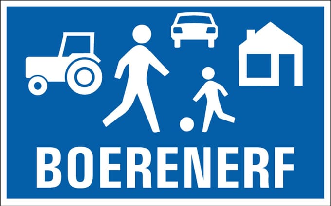 Boerenerf bord - kunststof 400 x 250 mm