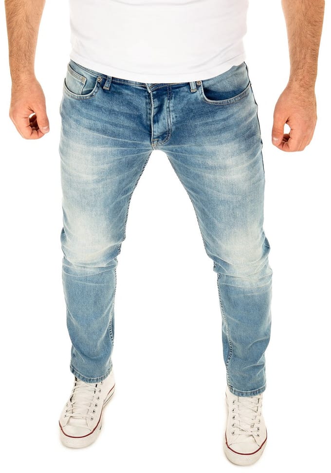 WOTEGA Heren Jeans Alistar – Katoen Stretch – Lichtblauw – 5-pocket