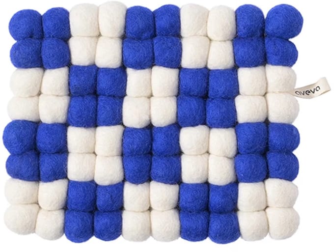 Aveva potonderzetter 22x19cm checked electric blue