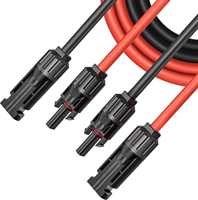 6mm2 Zonnekabel Verlengkabel - 3 Meter IP67 Fotovoltaïsche Kabel