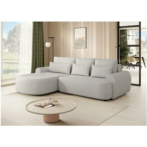 BeautySofa24 Hoekslaapbank Olivio L Beige